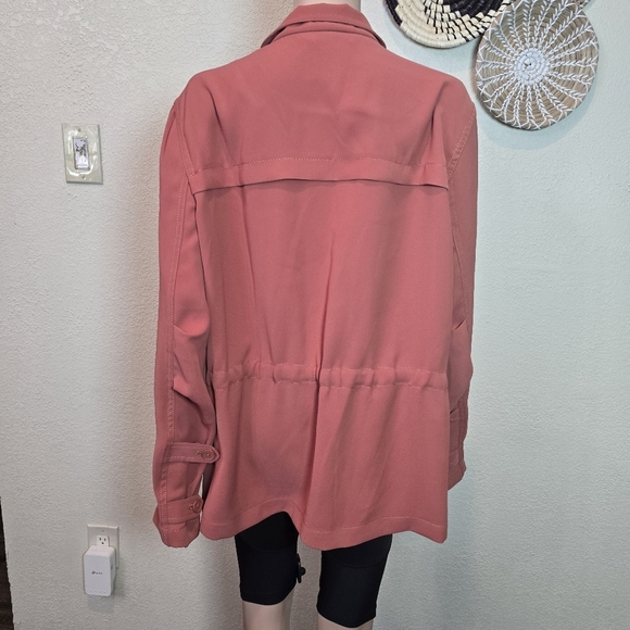 Banana Republic Women's Xl Lightweight Field Jacket Utility Rust Orange - Picture 4 of 16